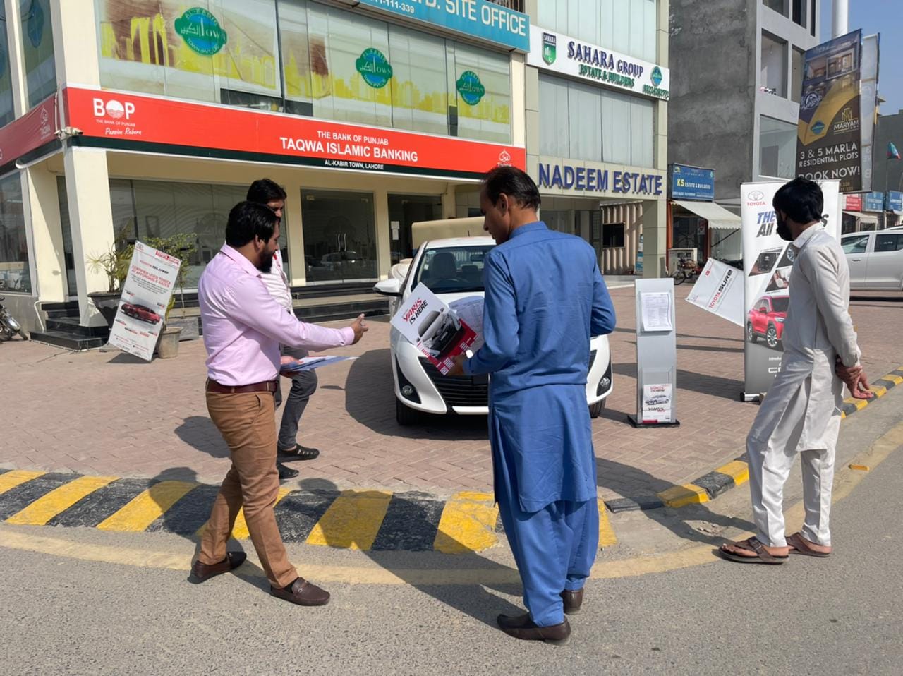 Display at Al-Kabir Town by Toyota Jinnah Motors Sales Team.