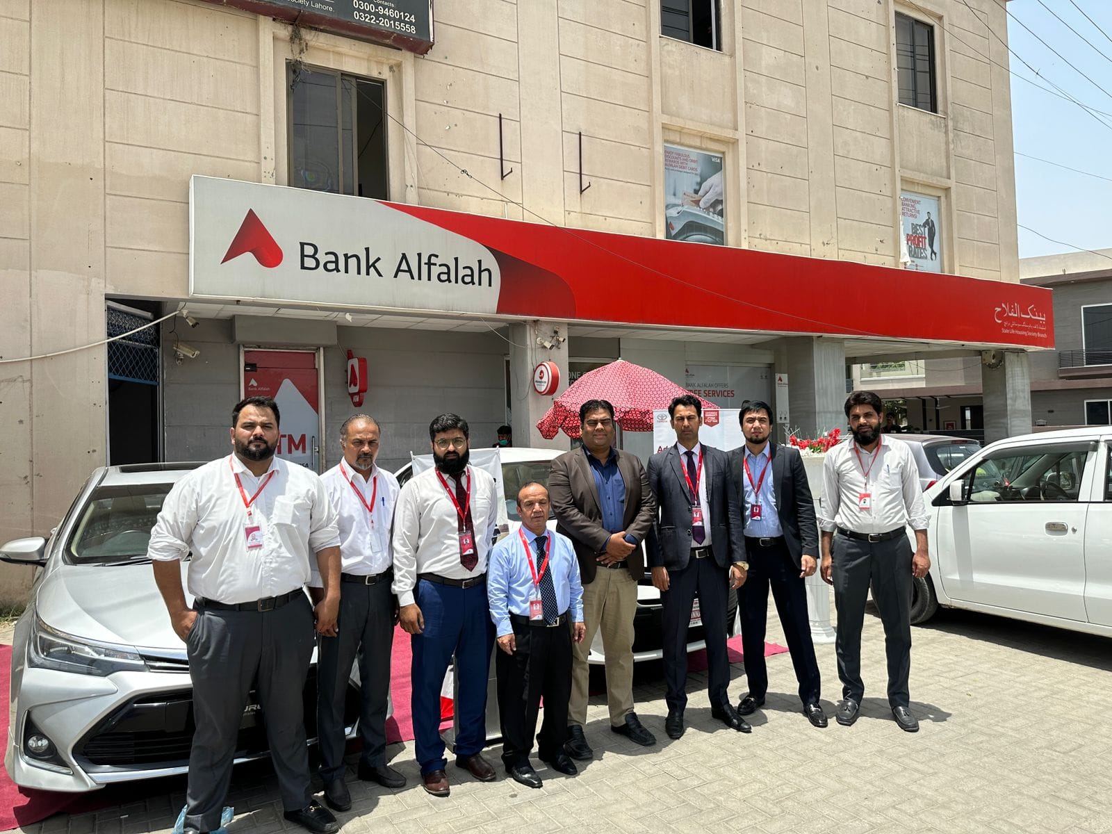 Display at ALFALAH BANK  by Toyota Jinnah Motors Sales Team